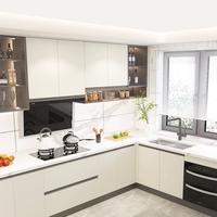 Meubles de cuisine modernes les plus vendus : armoires réfrigérateurs encastrables et cuisines ouvertes. Approvisionnement direct d'usine pour les villas et les hôtels