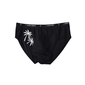 กางเกงในชายบูโอนิคพิมพ์ลายต้นปาล์มสีดำสีขาว M L XL XXL ชุด 8 ชิ้นชุดว่ายน้ำชุดชั้นใน - Product Image 1
