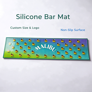 Tapis de bar personnalisé avec logo, durable, réutilisable, écologique, antidérapant, imperméable, en silicone, pour bar, restaurant, maison - Product Image 2