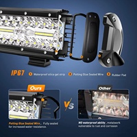 420W Triple rangée 20 pouces barre lumineuse LED étanche IP68 lumière de travail pour 4x4 accessoires automobiles conduite tout-terrain sur camions véhicules
