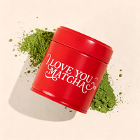 Boîte à thé matcha hermétique à couvercle spiralé rose-rouge 30-50g, emballage alimentaire portable personnalisé mat gaufré pour le stockage de café et de thé en poudre