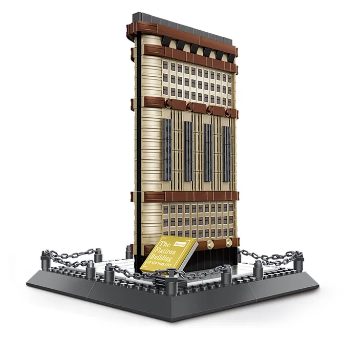Juguetes de los niños de Nueva York Edificio Flatiron, modelo de edificio juguetes de bloques de construcción
