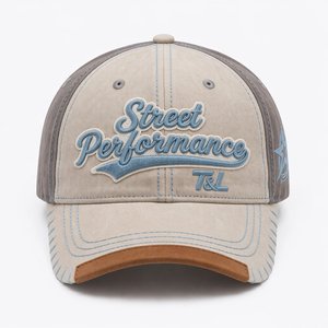 Wholesale Custom Logo Front Applique Side <b>Flat</b> Embroidered Distressed Denim 6 Panel Baseball Cap Vintage Dad <b>Hat</b> Manufacturer - Product Image 2