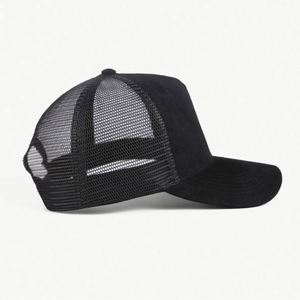 Wholesale Suede 5 Panel Breathable & Waterproof Trucker Mesh Caps Silk Screen Printing Custom Logo Outdoor Sporty Casual <b>Hats</b> - Product Image 3