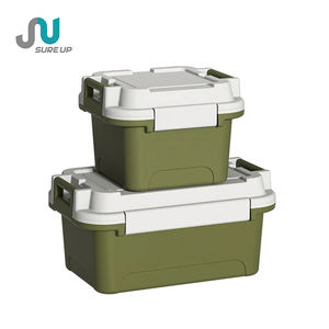 Glacière isotherme en plastique grande capacité <span class=keywords><strong>avec</strong></span> poignée et couvercle, maintien au chaud de 6 à 12 heures, pour utilisation en extérieur et en voiture - Product Image 1