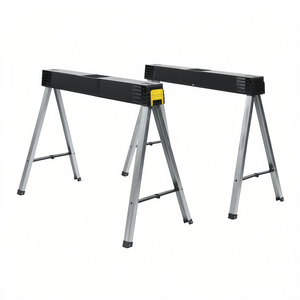 Chevalets pliants en aluminium de 48 pouces avec plateau noir pour usage en atelier - Product Image 2