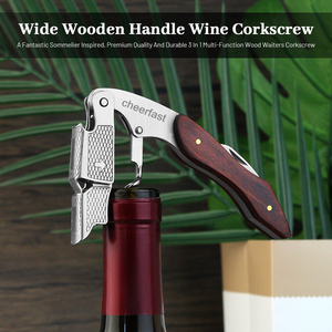 Cadeau de pendaison de crémaillère Ouvre-vin professionnel durable Hotselling <span class=keywords><strong>Tire</strong></span>-<span class=keywords><strong>bouchon</strong></span> à vin <span class=keywords><strong>en</strong></span> <span class=keywords><strong>bois</strong></span> Logo personnalisé pour les serveurs - Product Image 5