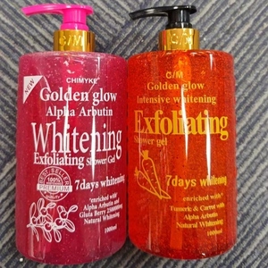 Gel <span class=keywords><strong>de</strong></span> <span class=keywords><strong>Ducha</strong></span> Blanqueador Golden Glow con Cúrcuma, Zanahoria y Alfa Arbutina <span class=keywords><strong>de</strong></span> 1000 ml, Exfoliante, Limpiador Profundo e Hidratante - Product Image 1