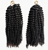 Extensions de cheveux au crochet pour femmes, noires naturelles, en cheveux humains vierges, bouclées birmanes, à trame unique