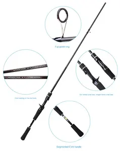 Canne à leurre japonaise originale Bassone XT Ultra légère ML en carbone à action lente ciblée à longue portée pour la pêche au bar de fond - Product Image 4