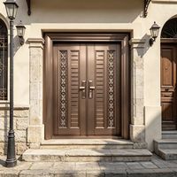 Porte battante double antivol en acier inoxydable de qualité supérieure Xindi pour entrée extérieure commerciale dans les villas, centres commerciaux, hôtels et appartements