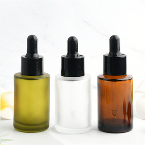 Flache Schulter leer 30ml Glasöl Serum Pipette Flasche Luxus 1 Unze Haar Körper massage Ölbehälter - Product Image 2