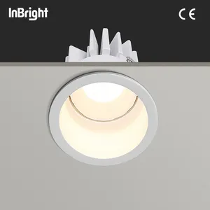 Deep Anti-Glare Dimmable Ceiling Recessed Downlight IP65 Waterproof Adjustable 12W 15W COB LED Downlight