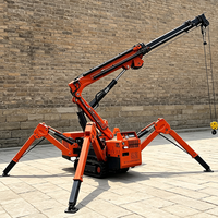 Grue araignée compacte pliable Tonlita pour travaux en intérieur, grue à flèche articulée de 3 tonnes pour espaces étroits