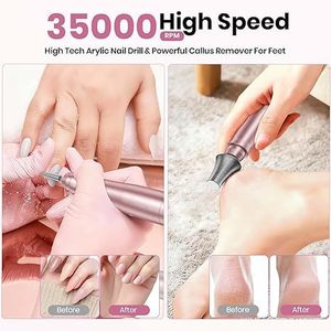 Machine à <span class=keywords><strong>ongles</strong></span> électrique de bureau haute vitesse 45000 tr/min, lime à <span class=keywords><strong>ongles</strong></span> électrique, équipement de manucure, pédicure et nail art pour salon - Product Image 6