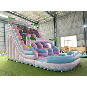 Tobogán Acuático Inflable Comercial con Forma de Palmera para Fiestas, Tobogán Inflable para Niños con Piscina - Product Image 2