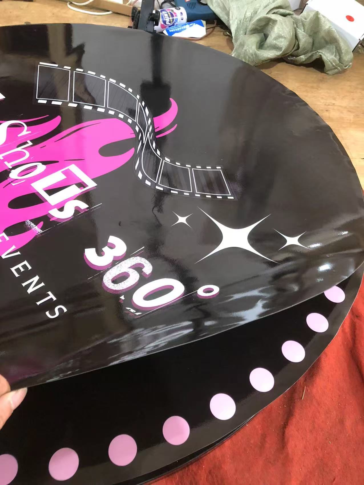 360 photo booth logo sticker