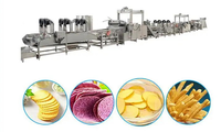 Volledig geautomatiseerde productielijn voor aardappelchips, apparatuur voor samengestelde en gestapelde aardappelchips en vers gesneden aardappelchips.