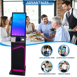Nouvelle conception, borne de paiement en libre-service avec écran tactile Android de 27 pouces, lecteur de code QR en option, lecteur de code-barres, centres commerciaux - Product Image 5