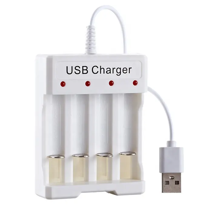 बिजली बैटरी चार्जर 1.2V सफेद टॉर्च लॉन दीपक बिजली के खिलौने के लिए NiMH राष्ट्रीय संचारी रोग संस्थान बैटरी 4 स्लॉट ए. ए. एएए बैटरी चार्जर