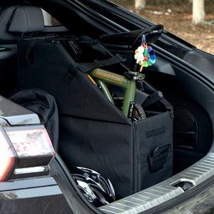 Caja de almacenamiento para bicicleta plegable Brompton, organizador portátil para maletero de coche de 20 y 22 pulgadas con correa para el hombro y asa suave - Product Image 1