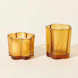 Flower Shaped Scented <b>Candles</b> In Glass For Wedding Aromatherapy Gift <b>Set</b> - Product Image 3