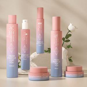 Envase <span class=keywords><strong>de</strong></span> Tónico para el Cuidado <span class=keywords><strong>de</strong></span> la Piel, Redondo, Moderno, Personalizable con Logotipo, Cilindro <span class=keywords><strong>de</strong></span> Vidrio <span class=keywords><strong>de</strong></span> Lujo para Cosméticos, Juego <span class=keywords><strong>de</strong></span> Botellas con Bomba <span class=keywords><strong>de</strong></span> 80ml y 100ml - Product Image 5