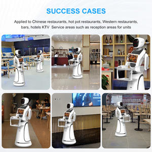روبوت خدمة الطعام الذكي للمطاعم التجارية، روبوت نادل آلي للوجبات الجماعية في مجال الضيافة، مقاوم للماء IP67، حمولة 5 كجم، 6 محاور - Product Image 5