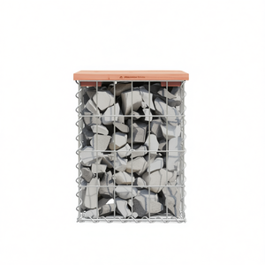 Panca da Giardino Douglas Wood Compatta e Resistente, Arredo Esterno Rustico Moderno, 2 Posti con Telaio in Metallo Marrone - Product Image 1