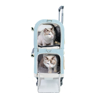 Poussette pliable <span class=keywords><strong>pour</strong></span> animaux de compagnie à double couche, quatre roues réglables, imperméable, type <span class=keywords><strong>valise</strong></span> - Product Image 6