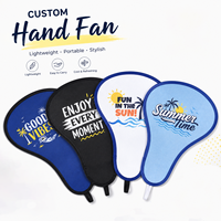 Éventail en polyester pliable en forme de T avec logo personnalisé-Cadeau promotionnel de disque volant avec impression