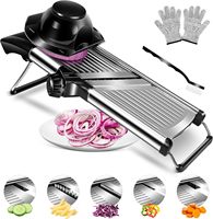Verstelbare Mandoline Voedselsnijder, Groentesnijder Fruitsnijder, Roestvrijstalen Keuken Mandoline
