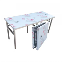 Table de travail pliable en acier inoxydable avec 4/6 pieds, table pliante portable pour cuisine commerciale et usage domestique, personnalisable