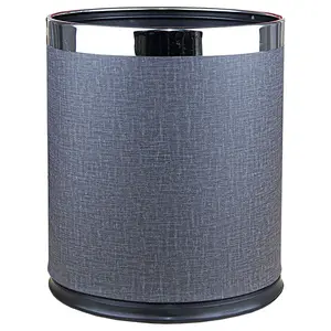 10 Gallon PU Leather Stainless Steel Trash Can Wide Opening <strong>Sensor</strong> <strong>Kitchen</strong> Trash <strong>Bin</strong> - Product Image 2