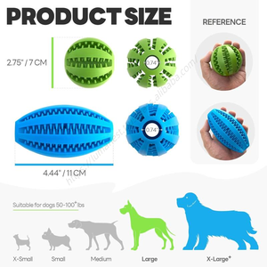 Jouets à mâcher et distributeurs de friandises pour chiens en gros – Balles de dentition en caoutchouc naturel pour chiots, pour le nettoyage des dents, écologiques, pour animaux de compagnie - Product Image 5