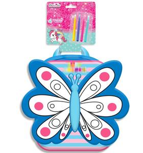 Nuova Borsa con Ali di <span class=keywords><strong>Farfalla</strong></span> da Colorare, Borsa Graffiti Dipinta a Mano per Bambini, Moda Unisex per Scuola e Uso Quotidiano - Product Image 1