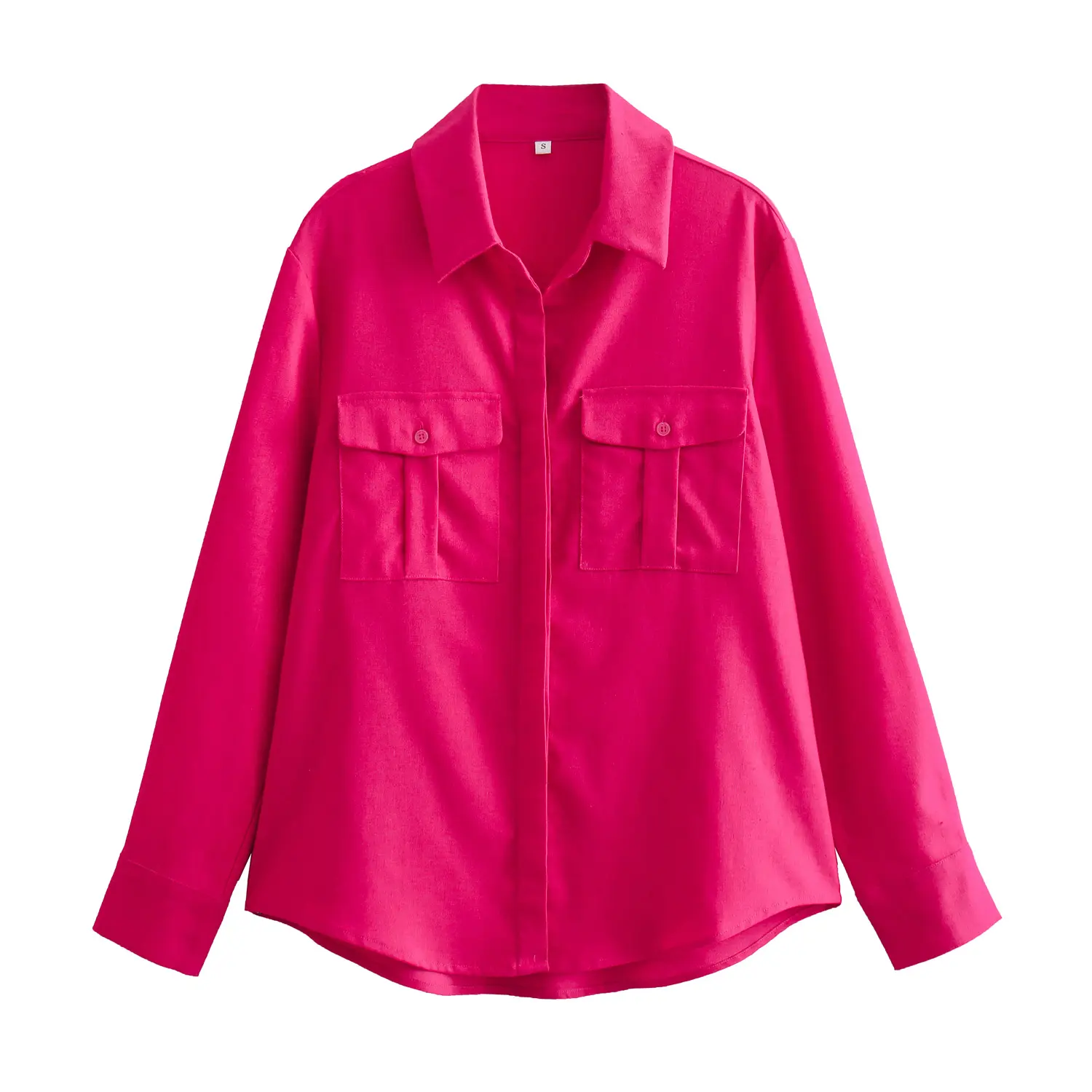 Women 2024 spring New Fashion Satin crepe Blouses Vintage Long Sleeve Female Shirts Blusas Chic Tops 2762709