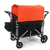 Wagon pour enfants tout-terrain 4 passagers Poussette classique pour bébé double côte à côte