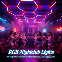 Gonengo Atmosphère Hexagone Éclairage Rgb Social Party Night Club Dj Disco Light
