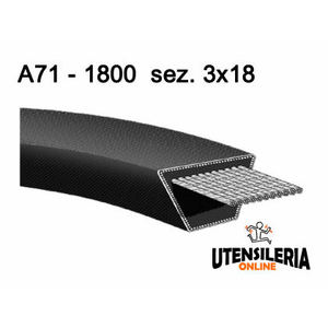 Section de courroie trapézoïdale 13x8 A71-1800 - Product Image 1