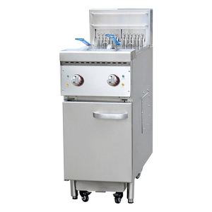 Freidora Eléctrica Comercial de Acero Inoxidable con Tanque Individual y Sistema de Filtrado de Aceite, Capacidad de Aceite de 17-20L*2, Potencia de 18.55kW - Product Image 1