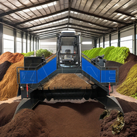 LANE Grand retourneur de compost pour boues, équipement de compostage industriel, machine à pailler à vendre
