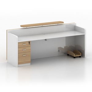 2022 Modern Adjustable White Reception <b>Desk</b> for Beauty Salon & Office/hospital White Panel Front <b>Desk</b> - Product Image 6
