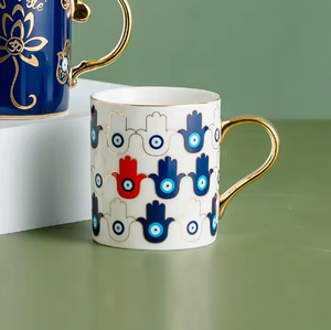 Mug en céramique de haute qualité, personnalisé, motif œil du diable turc, pour le petit-déjeuner, le lait, l'eau, le thé de l'après-midi, réutilisable et sans danger pour les aliments - Product Image 6