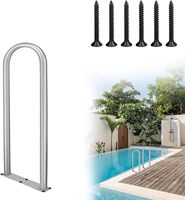 Rampe de sécurité en aluminium pour piscine, spa et quai extérieur, 28" x 13", résistante à la rouille et aux UV