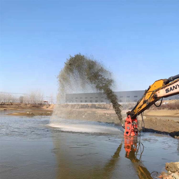 Bomba de dragado montada en excavadora, sumergible, sumergible, de succión subacuática, de arena