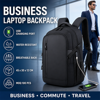 Sac à dos professionnel OEM avec port de chargement USB, résistant à l'eau, rangement multicouche pour ordinateur portable, idéal pour le bureau, les trajets quotidiens, les voyages et le travail