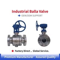 Válvula de Bola con Trunnion API 6D de 3 Pulgadas, 900LB, ASTM A182 F321, Acero Inoxidable, Alta Presión, con Brida y Operador de Engranajes, OEM