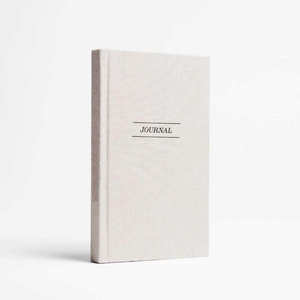 Couverture en tissu de lin à couverture rigide personnalisée A5 Carnets de notes de journaux de pleine conscience de gratitude d'amélioration de soi quotidienne - Product Image 1