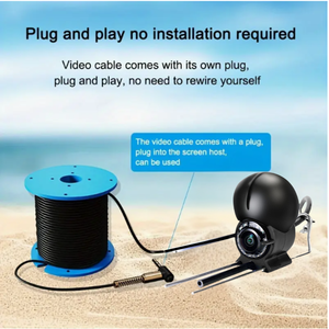 Caméra de pêche <span class=keywords><strong>sous</strong></span>-<span class=keywords><strong>marine</strong></span> 4,3 pouces avec moniteur, câble de 20 m, vision nocturne pour la pêche sur glace, aquaculture, étanche IP68 - Product Image 3